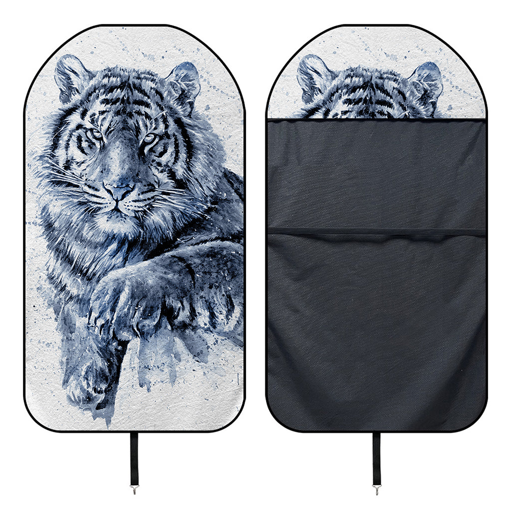 White Tiger Painting Print Waterproof Car Seat Cover