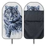 White Tiger Painting Print Waterproof Car Seat Cover