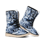 White Tiger Painting Print Winter Boots