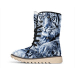 White Tiger Painting Print Winter Boots