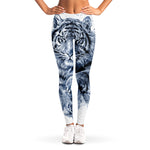 White Tiger Painting Print Women's Leggings