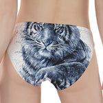 White Tiger Painting Print Women's Panties