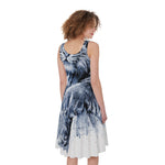 White Tiger Painting Print Women's Sleeveless Dress