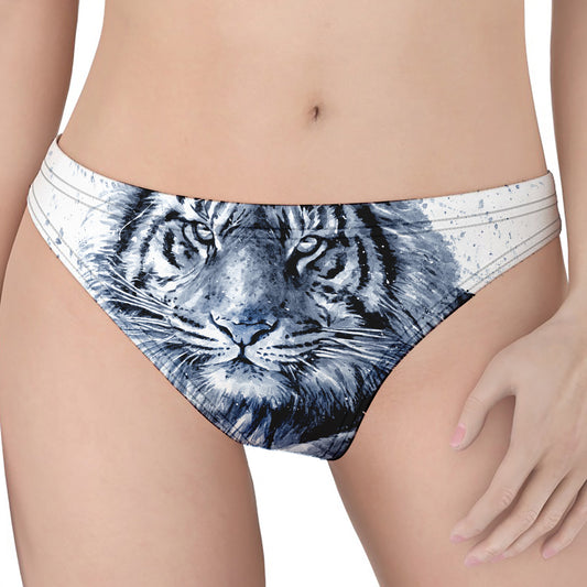 White Tiger Painting Print Women's Thong
