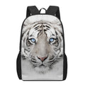 White Tiger Portrait Print 17 Inch Backpack