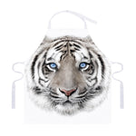 White Tiger Portrait Print Adjustable Apron