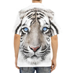 White Tiger Portrait Print Aloha Shirt