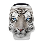 White Tiger Portrait Print Baby Seat Cover