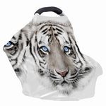White Tiger Portrait Print Baby Seat Cover