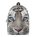 White Tiger Portrait Print School Backpack