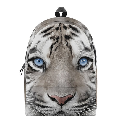White Tiger Portrait Print Backpack