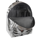 White Tiger Portrait Print Backpack