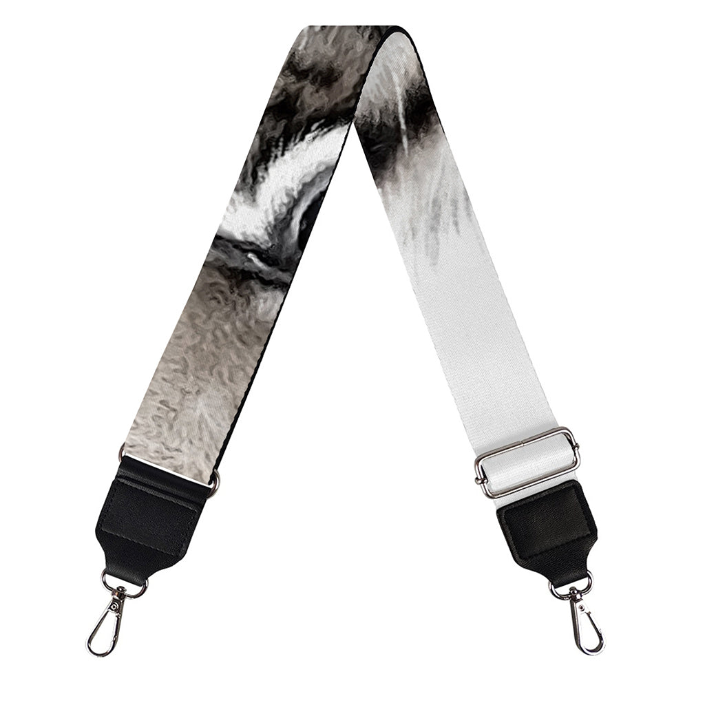 White Tiger Portrait Print Bag Strap