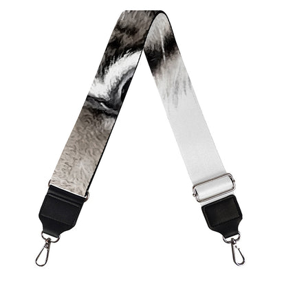 White Tiger Portrait Print Bag Strap