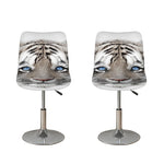 White Tiger Portrait Print Bar Stool Covers