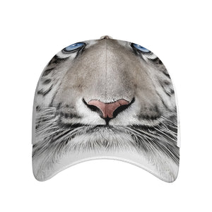 White Tiger Portrait Print Baseball Cap