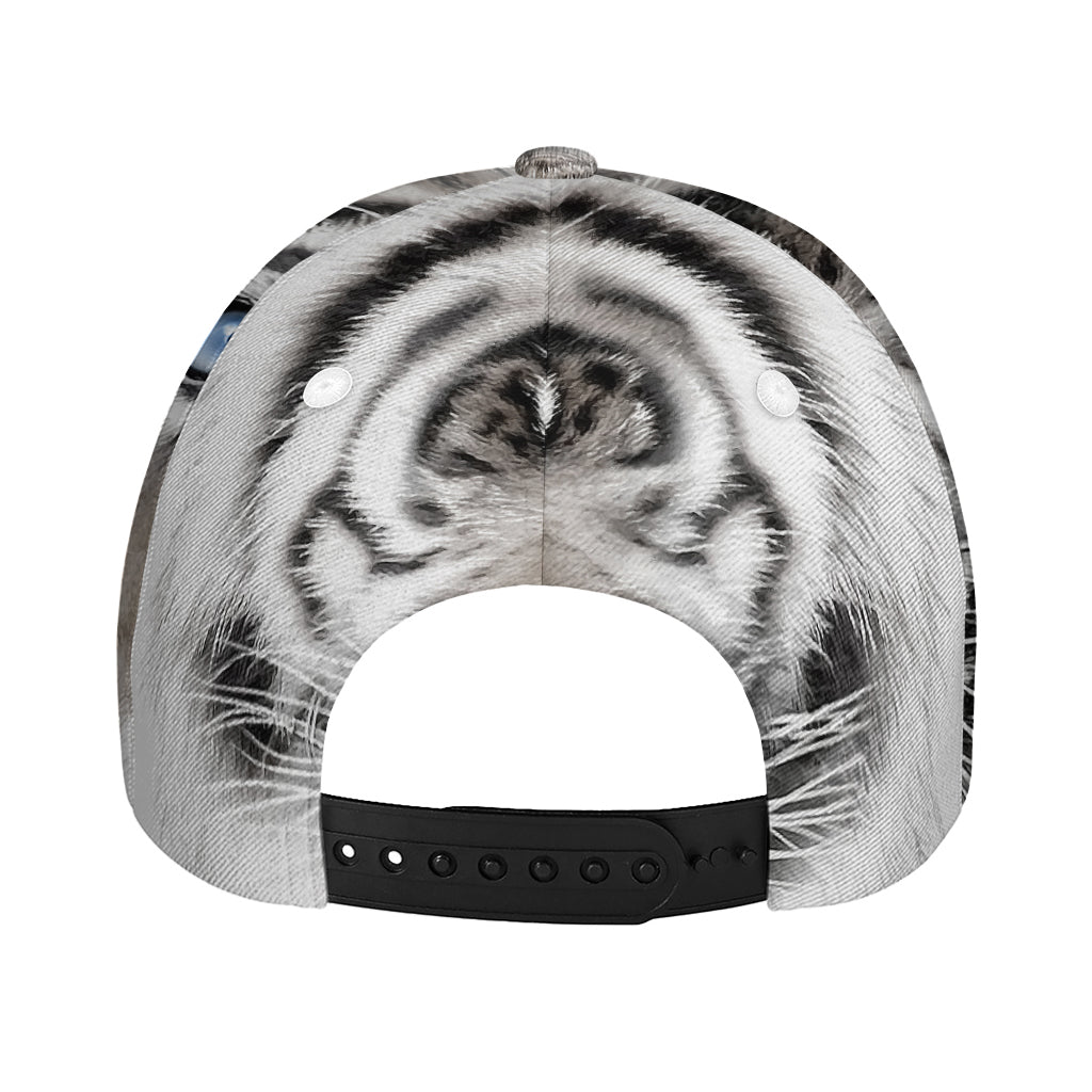 White Tiger Portrait Print Baseball Cap