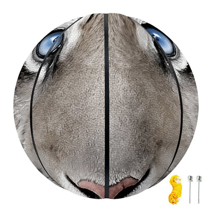 White Tiger Portrait Print Basketball