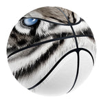 White Tiger Portrait Print Basketball