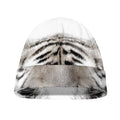 White Tiger Portrait Print Beanie