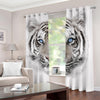 White Tiger Portrait Print Blackout Grommet Curtains