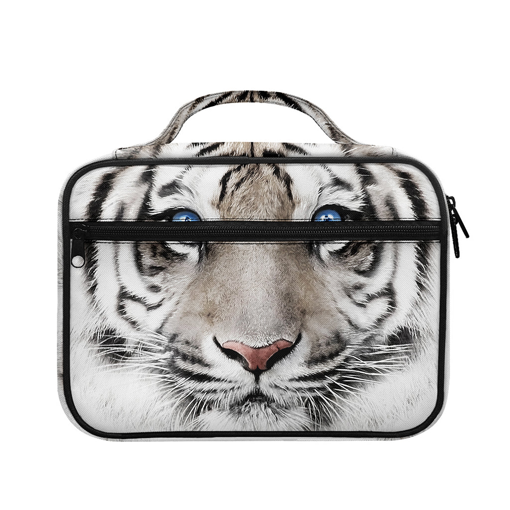 White Tiger Portrait Print Briefcase Bible Bag