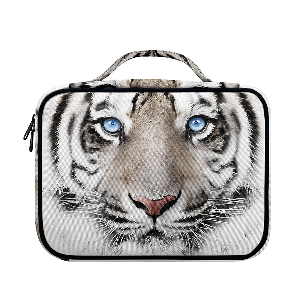White Tiger Portrait Print Briefcase Bible Bag