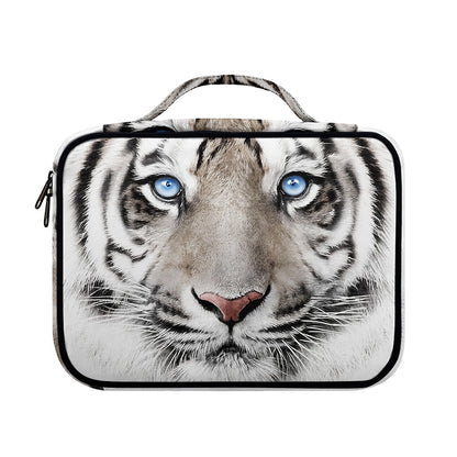 White Tiger Portrait Print Briefcase Bible Bag