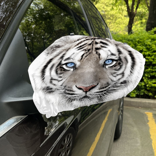 White Tiger Portrait Print Car Side Mirror Covers