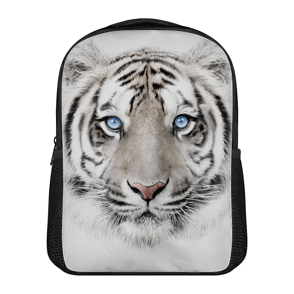 White Tiger Portrait Print Casual Backpack