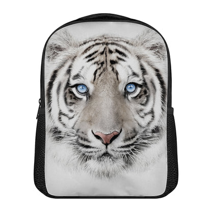 White Tiger Portrait Print Casual Backpack