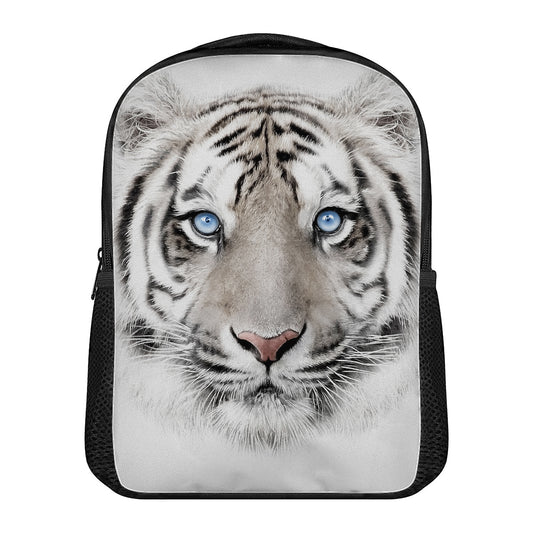White Tiger Portrait Print Casual Backpack