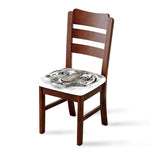 White Tiger Portrait Print Chair Cushion Cover