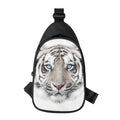 White Tiger Portrait Print Sling Bag