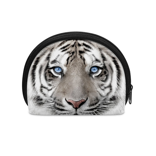White Tiger Portrait Print Coin Purse