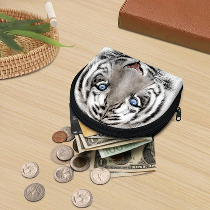 White Tiger Portrait Print Coin Purse