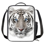 White Tiger Portrait Print Crossbody Lunch Bag