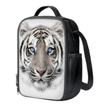 White Tiger Portrait Print Crossbody Lunch Bag