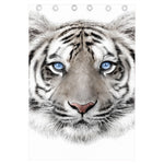 White Tiger Portrait Print Curtain