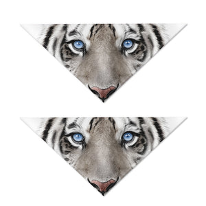 White Tiger Portrait Print Dog Bandana