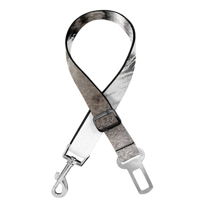White Tiger Portrait Print Dog Seat Belt