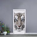 White Tiger Portrait Print Door Sticker
