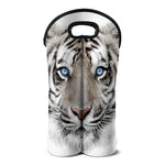 White Tiger Portrait Print Double Neoprene Wine Tote