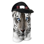 White Tiger Portrait Print Double Neoprene Wine Tote