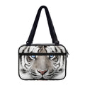 White Tiger Portrait Print Double Strap Bible Bag