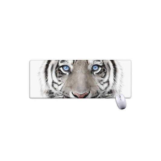 White Tiger Portrait Print Extended Mouse Pad