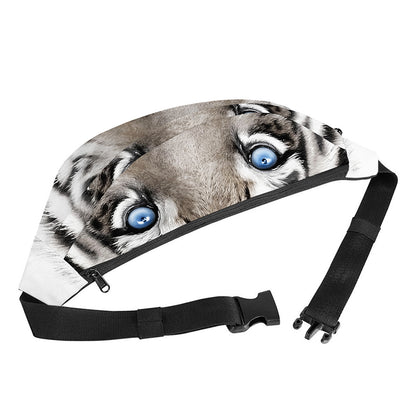 White Tiger Portrait Print Fanny Pack