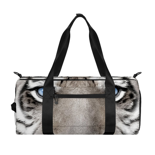 White Tiger Portrait Print Gym Bag