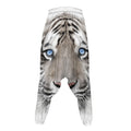White Tiger Portrait Print Hammer Pants