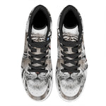 White Tiger Portrait Print High Top Leather Sneakers